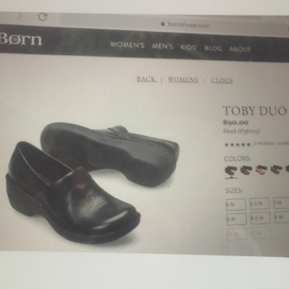 Born Women's Toby Duo Clogs Black, Sz8